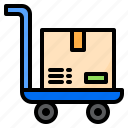 trolley, delivery, shipping, logistic, parcel