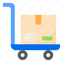 trolley, delivery, shipping, logistic, parcel