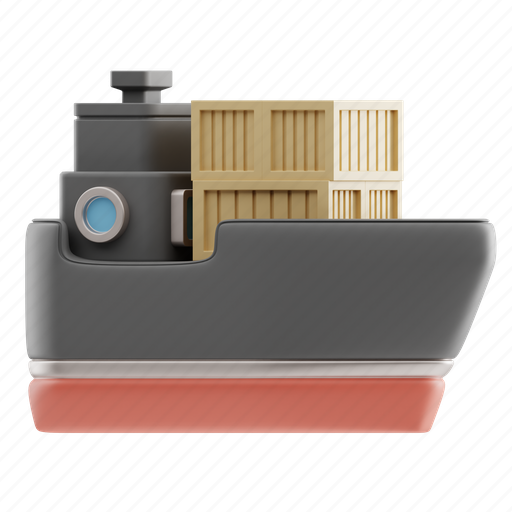 Ship, cargo, travel, sea, truck, transportation, cruise 3D illustration - Download on Iconfinder