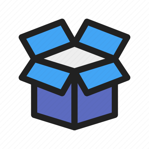 Cardboard, carton, box, package, open icon - Download on Iconfinder
