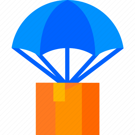 Parachute, box, deliver, delivery, logistic, package icon - Download on Iconfinder