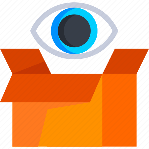 Vision, box, delivery, eye, logistic, package, view icon - Download on Iconfinder