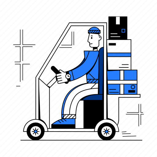 Courier, car, parcels, transportation, transport, shipping, delivery illustration - Download on Iconfinder