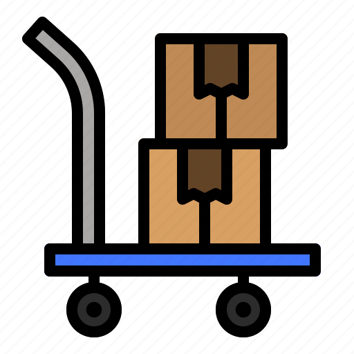 Trolley, logistic, package, shipping, courier, shipment, express icon - Download on Iconfinder