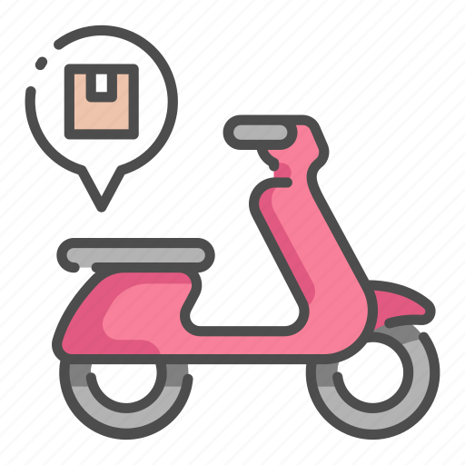 Business, delivery, logistic, motorbike, scooter, service, vehicle icon - Download on Iconfinder