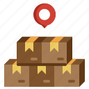 location, direction, parcel, delivery, package, box
