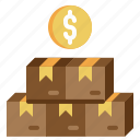 payment, parcel, delivery, package, box, money