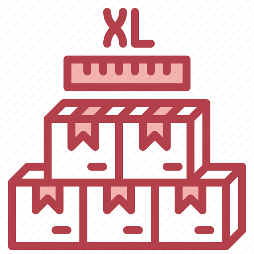 Size, box, standard, xl, delivery, package icon - Download on Iconfinder