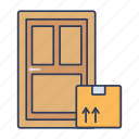 home, delivery, door, house, box, package