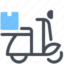 box, cargo, courier, delivery, logistics, parcel, scooter