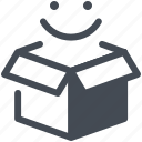 box, cargo, customerdelivery, happy, logistics, parcel, smile