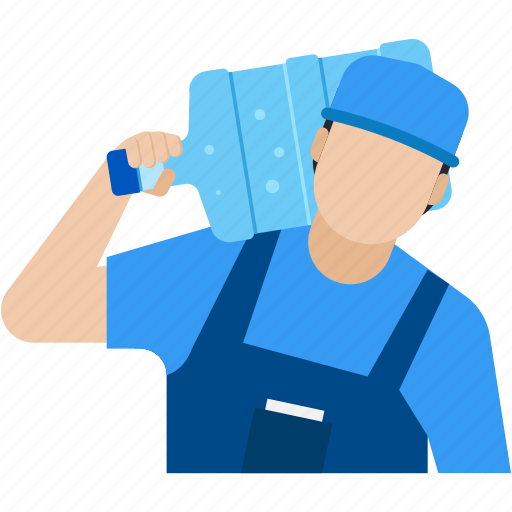 Delivery, logistics, deliveryboy, water, supply, home deivery illustration - Download on Iconfinder