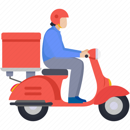 Delivery, logistics, deliveryboy, parcel, box, transport, food illustration - Download on Iconfinder