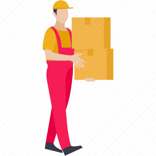 Delivery, logistics, parcel, deliveryboy, box, package, courier illustration - Download on Iconfinder