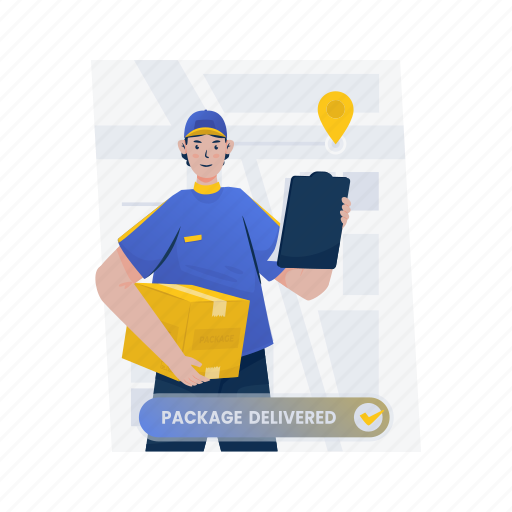 Report, checklist, package, courier, destination, delivery service, shipping illustration - Download on Iconfinder