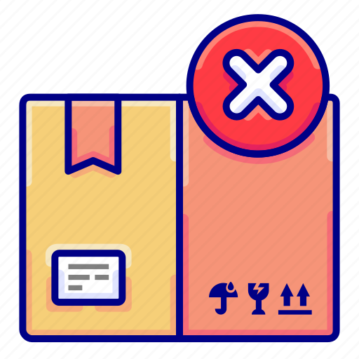 Boxes, canceled, cancellation, delivery, failed, shipments, vectoryland icon - Download on Iconfinder