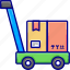 delivery, package, shipping, trolly, vectoryland 