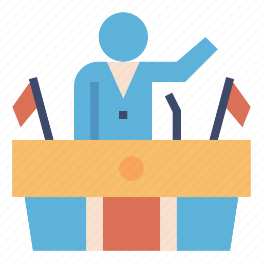 Political, president, campaign, speech, statement, politician, announcement icon - Download on Iconfinder