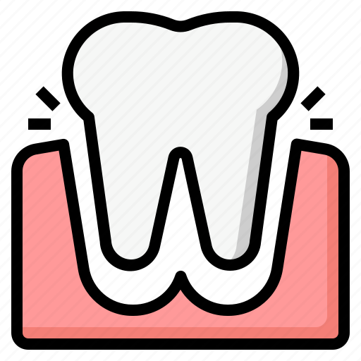 Loose tooth, dental, dentistry, medical, healthcare icon - Download on Iconfinder