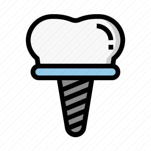 Tooth implant, dental, dentistry, tooth, molar icon - Download on Iconfinder