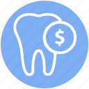 .svg, coin, dental, dollar, money, stomatology, tooth