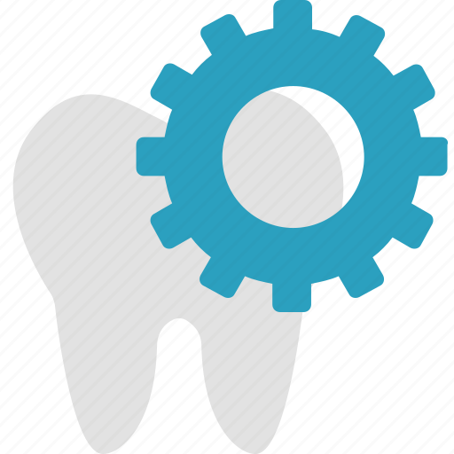 Dental, treatment, care, dentistry, gear, restoration, tooth icon - Download on Iconfinder