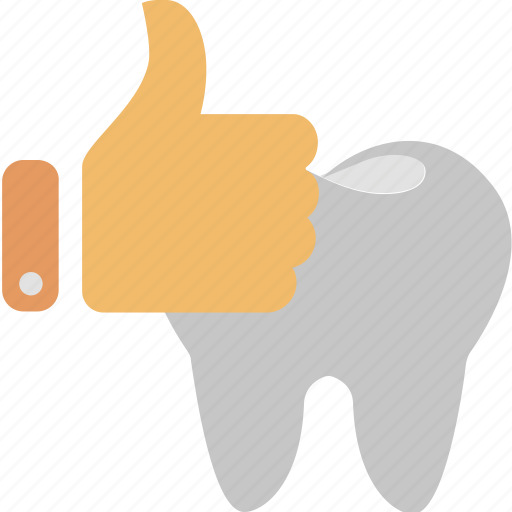 Healthy, teeth, dental, healthcare, like, thumb up, tooth icon - Download on Iconfinder
