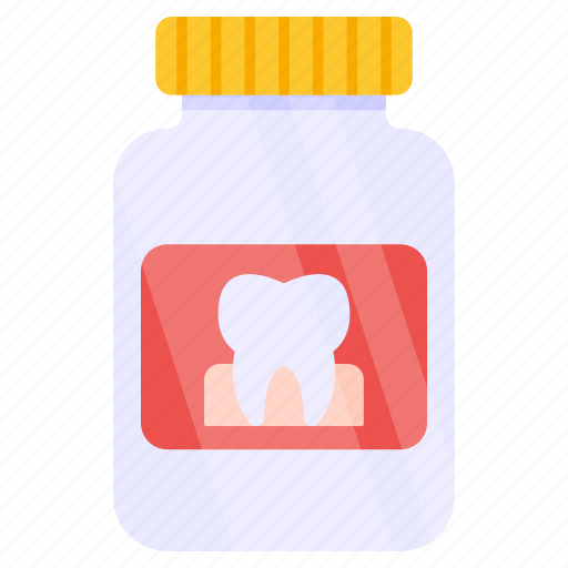 Medical jar, medicine bottle, tooth medicine, dentistry, stomatology icon - Download on Iconfinder