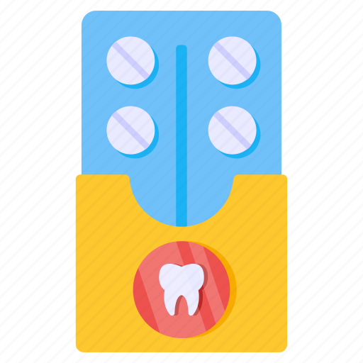 Dental medicine, pills, pills strip, tablets, pills blister icon - Download on Iconfinder