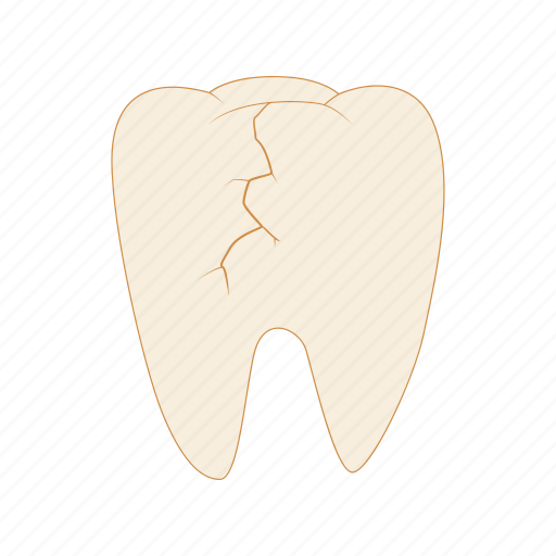 Broken, care, cartoon, crack, dental, dentist, tooth icon - Download on Iconfinder