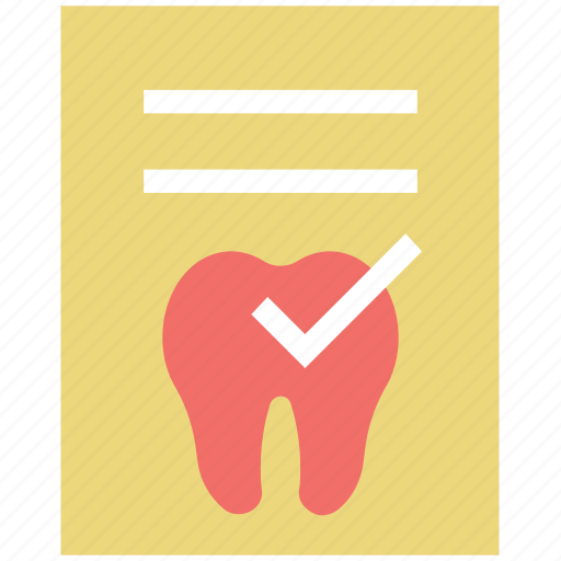 Dental care, dental treatment, medical report, prescription, report, tooth icon - Download on Iconfinder