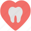dental heart, dentist, heart, heart shape, like sign 