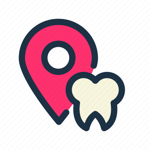 Dental, dentist, location, map, navigation, pin, pointer icon - Download on Iconfinder