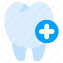 tooth, plus, add, teeth, dental, care, sign