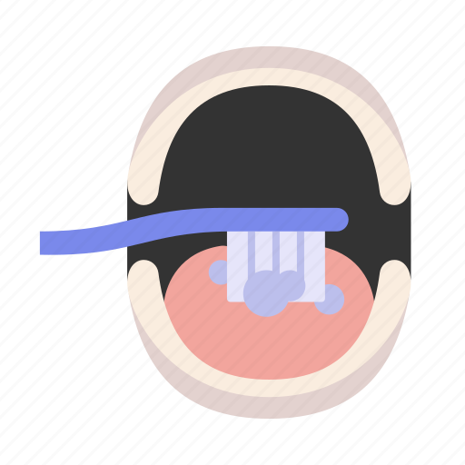 Tongue, brush, toothbrush, oral, care icon - Download on Iconfinder