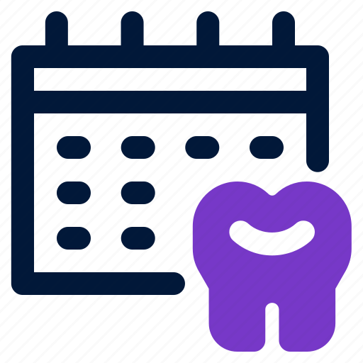 Schedule, tooth, dental, calendar, dentist icon - Download on Iconfinder