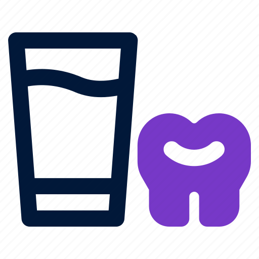 Water, tooth, dental, glasses, clean icon - Download on Iconfinder