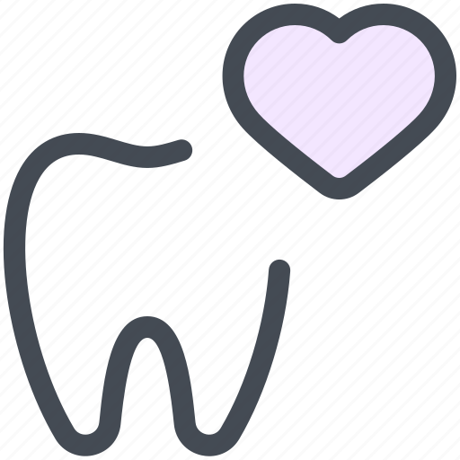Heart, tooth, dental, care icon - Download on Iconfinder