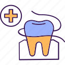 dental surgery, tooth, denture, upper teeth, thread