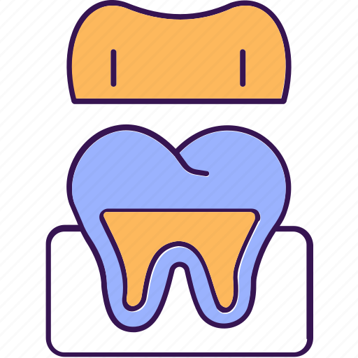 Dental treatment, tooth cap, crown, new teeth, replacement, porcelain crown icon - Download on Iconfinder