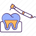 teeth, tooth, dental burs, teeth smoothing, tools