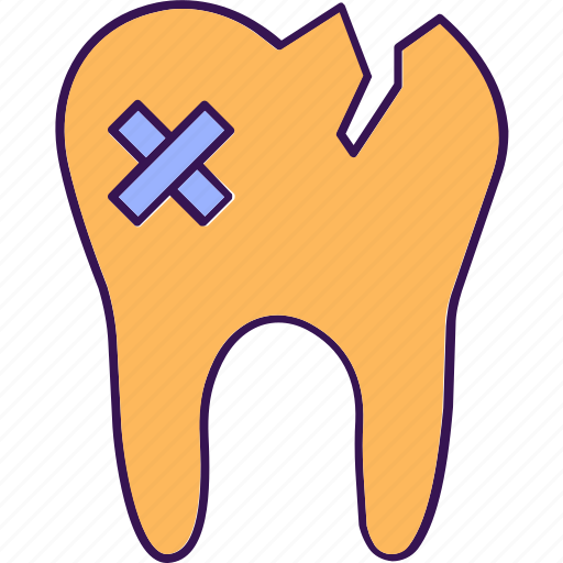 Bad teeth, damaged, tooth, chipped, cracked icon - Download on Iconfinder