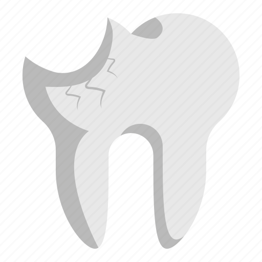 Damaged, tooth, broken, chipped, cracked, toothache, decay icon - Download on Iconfinder