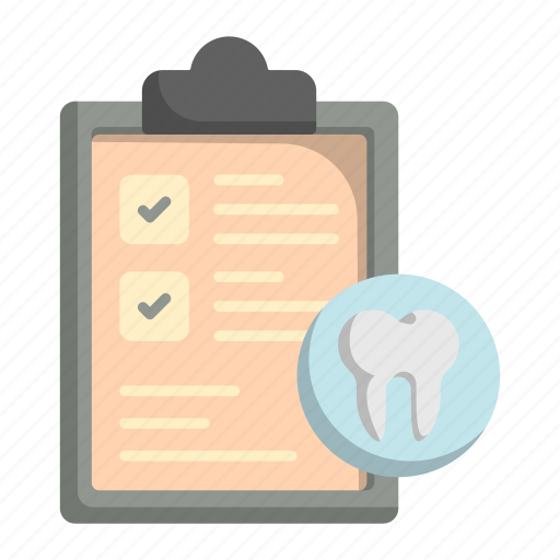 Dental, tooth, teeth, report, dentist, checkmark icon - Download on Iconfinder