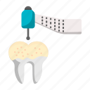 tooth, teeth, dental, damaged, repairing, dental drill