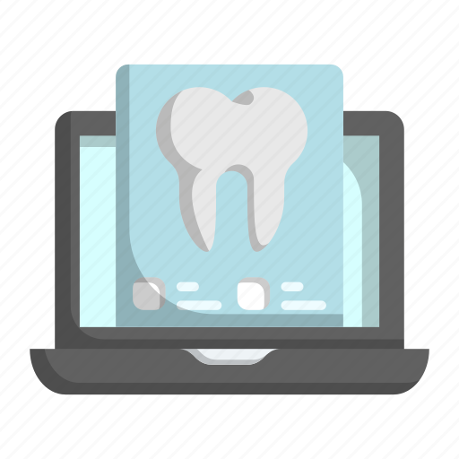 Online, dental, teeth, tooth, account, laptop, report icon - Download on Iconfinder