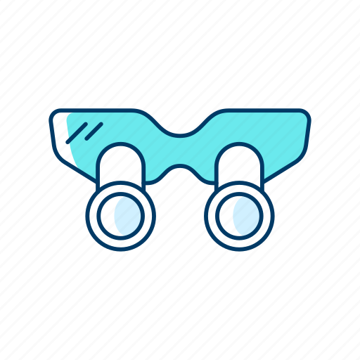 Dental loupes, examining teeth, magnifying glasses, dentist equipment icon - Download on Iconfinder