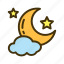 cloud, desert, moon, sky, star 