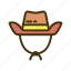 cowboy, desert, hat 