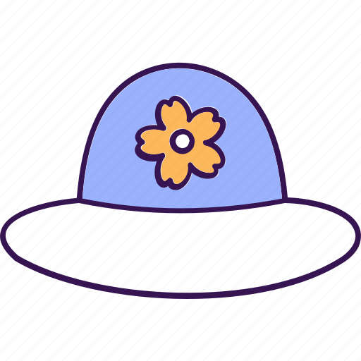 Floppy hat, hat, headwear, ladies hat, summer hat icon - Download on Iconfinder